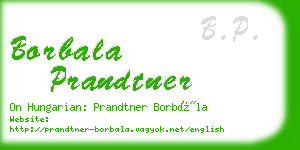 borbala prandtner business card
